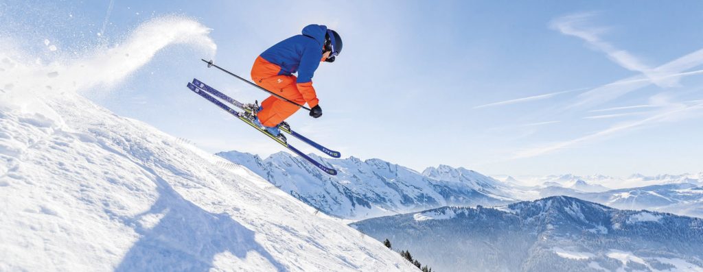 skiing in le Grand Bornand after the GlaGla Race